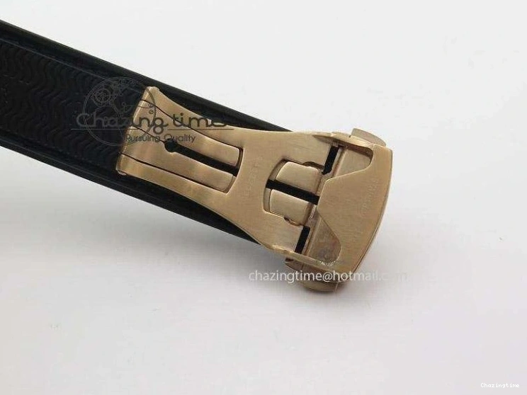 0108 Bright Planet Ocean Professional Rose Gold Liquid Metal V6F 45mm on Black Rubber Strap A 8287